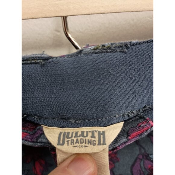 Duluth Trading Co Womens Skort Size 12 Gray Floral Outdoor Hiking Sports - Picture 5 of 9